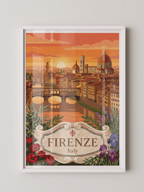 Florenz Sonnenuntergang Retro