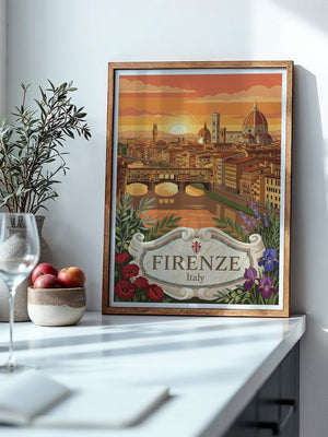 Florenz Sonnenuntergang Retro