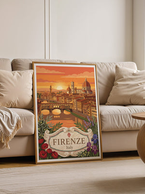 Florenz Sonnenuntergang Retro