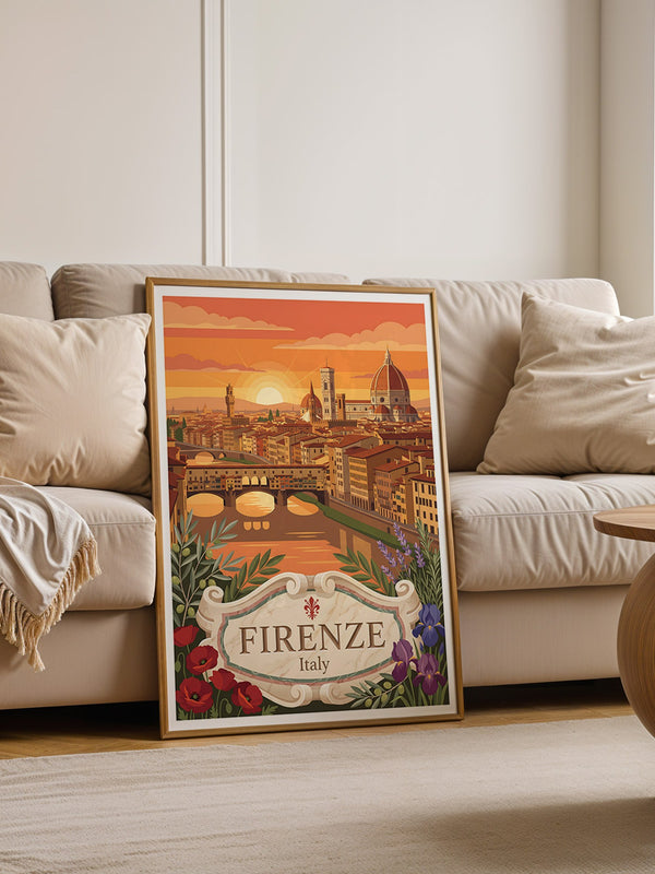 Florenz Sonnenuntergang Retro