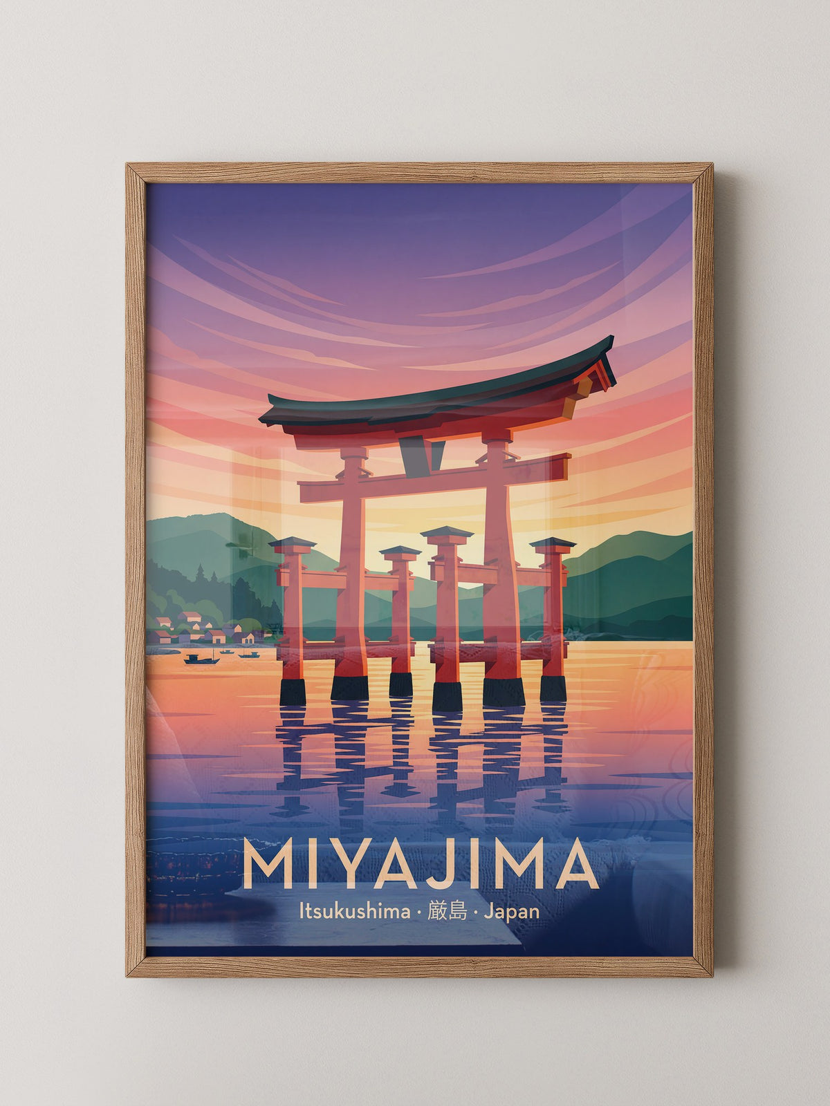 Miyajima Torii Wasserfarben