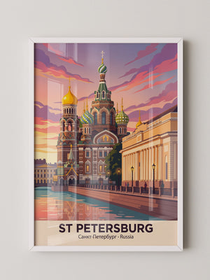St. Petersburg Kuppeln Abendstimmung