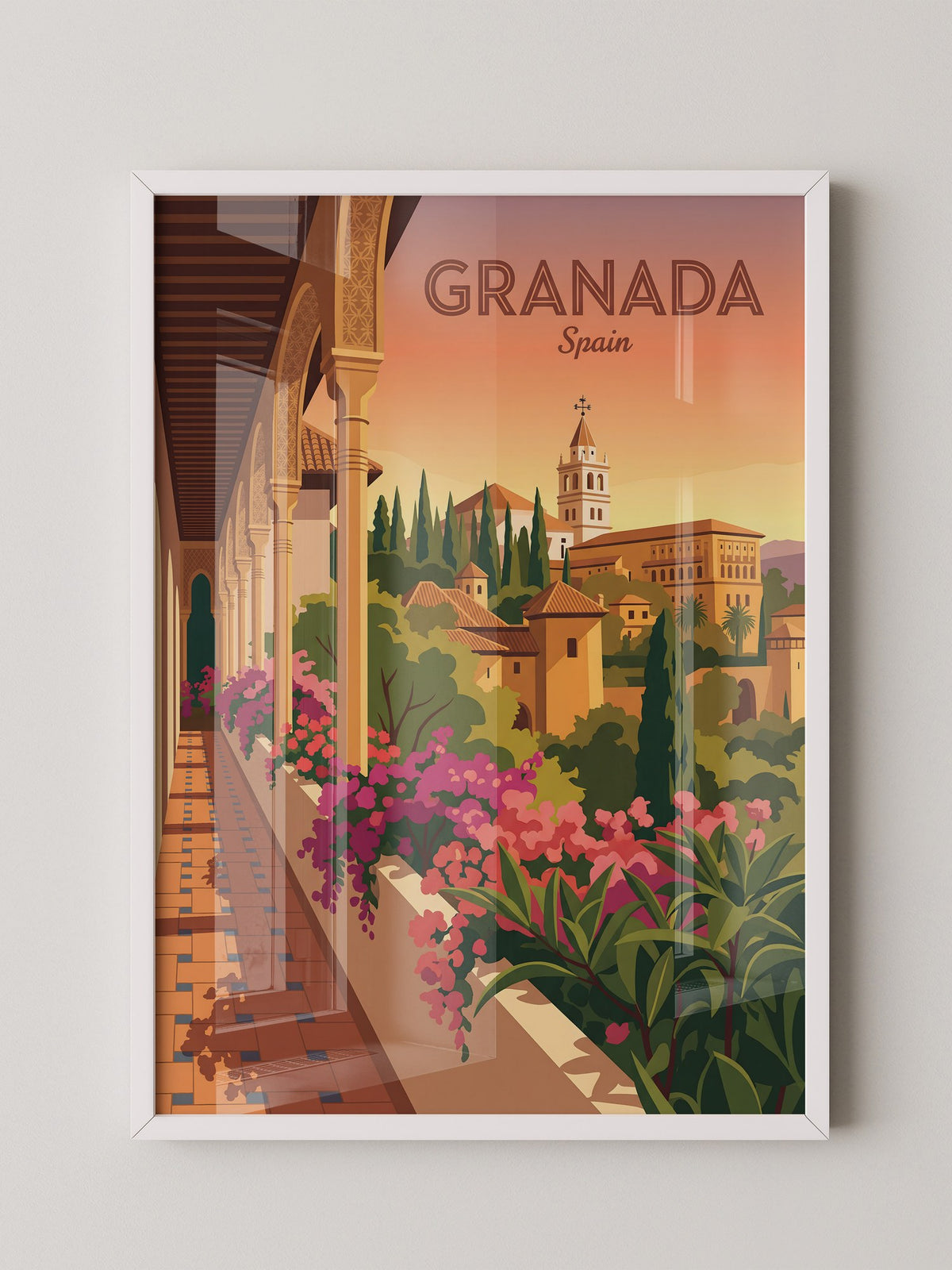 Granada Architektur Sonnenuntergang