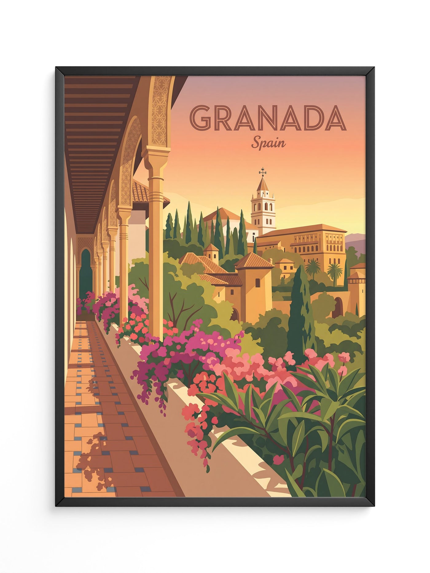 Granada Architektur Sonnenuntergang