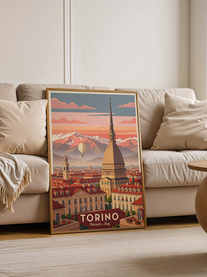 Turin Kuppel Rosa Abendstimmung