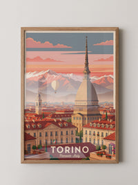 Turin Kuppel Rosa Abendstimmung