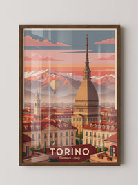 Turin Kuppel Rosa Abendstimmung
