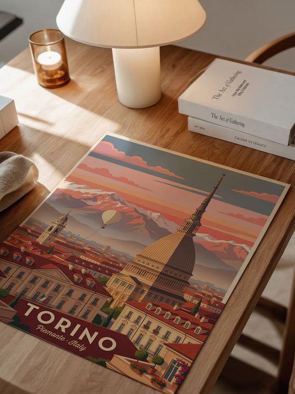 Turin Kuppel Rosa Abendstimmung