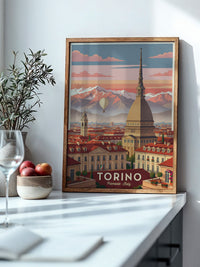 Turin Kuppel Rosa Abendstimmung