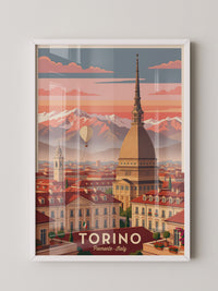 Turin Kuppel Rosa Abendstimmung