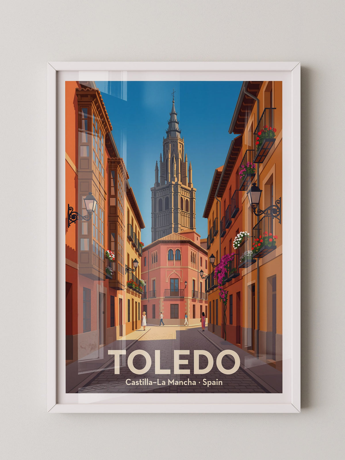 Toledo Stadtgasse Pastellfarben