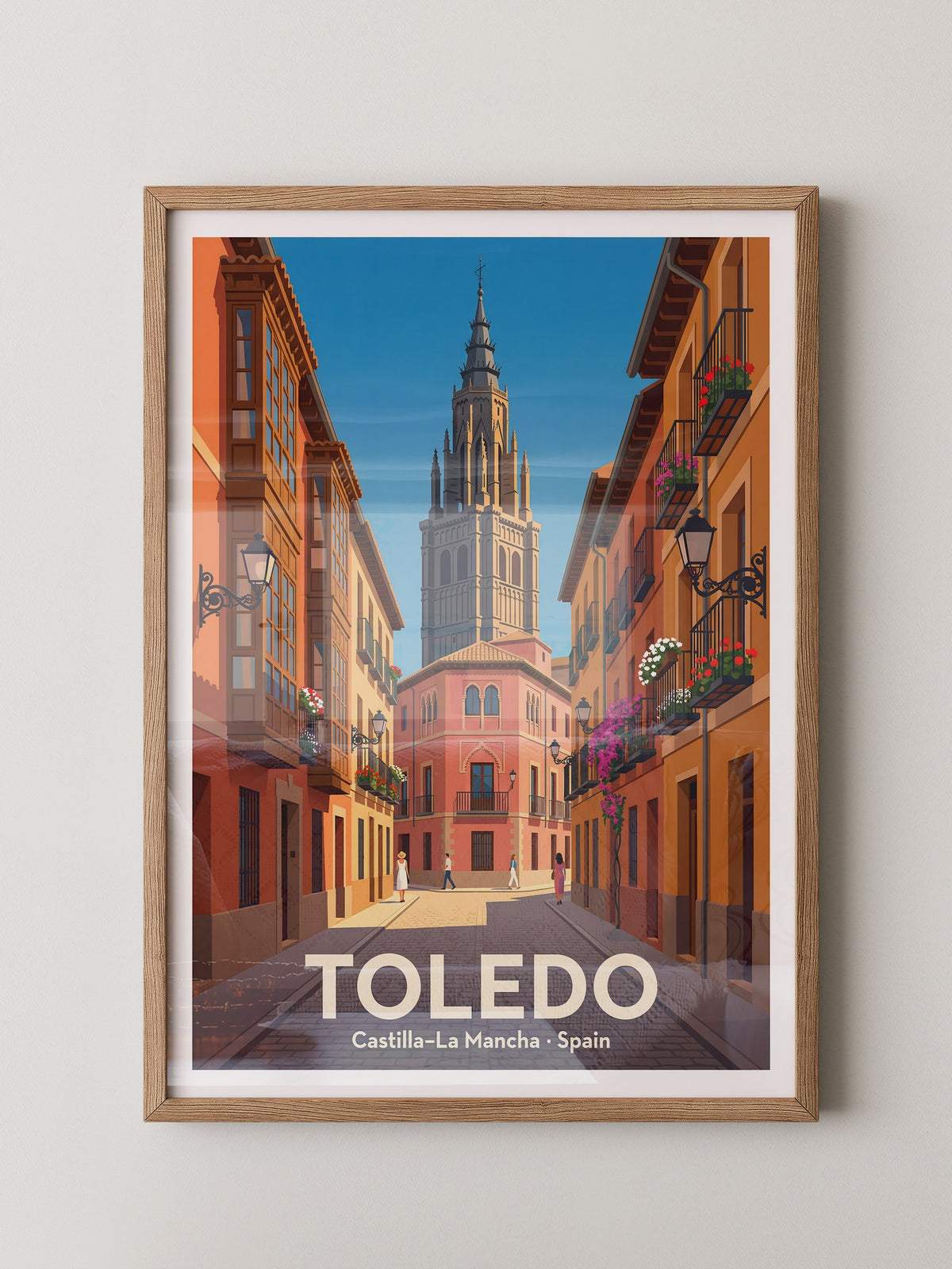 Toledo Stadtgasse Pastellfarben