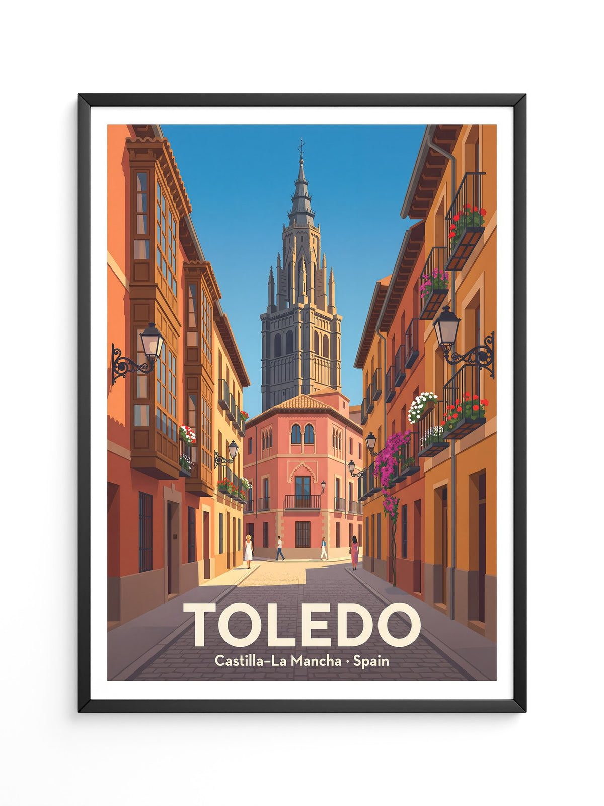 Toledo Stadtgasse Pastellfarben