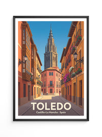 Toledo Stadtgasse Pastellfarben