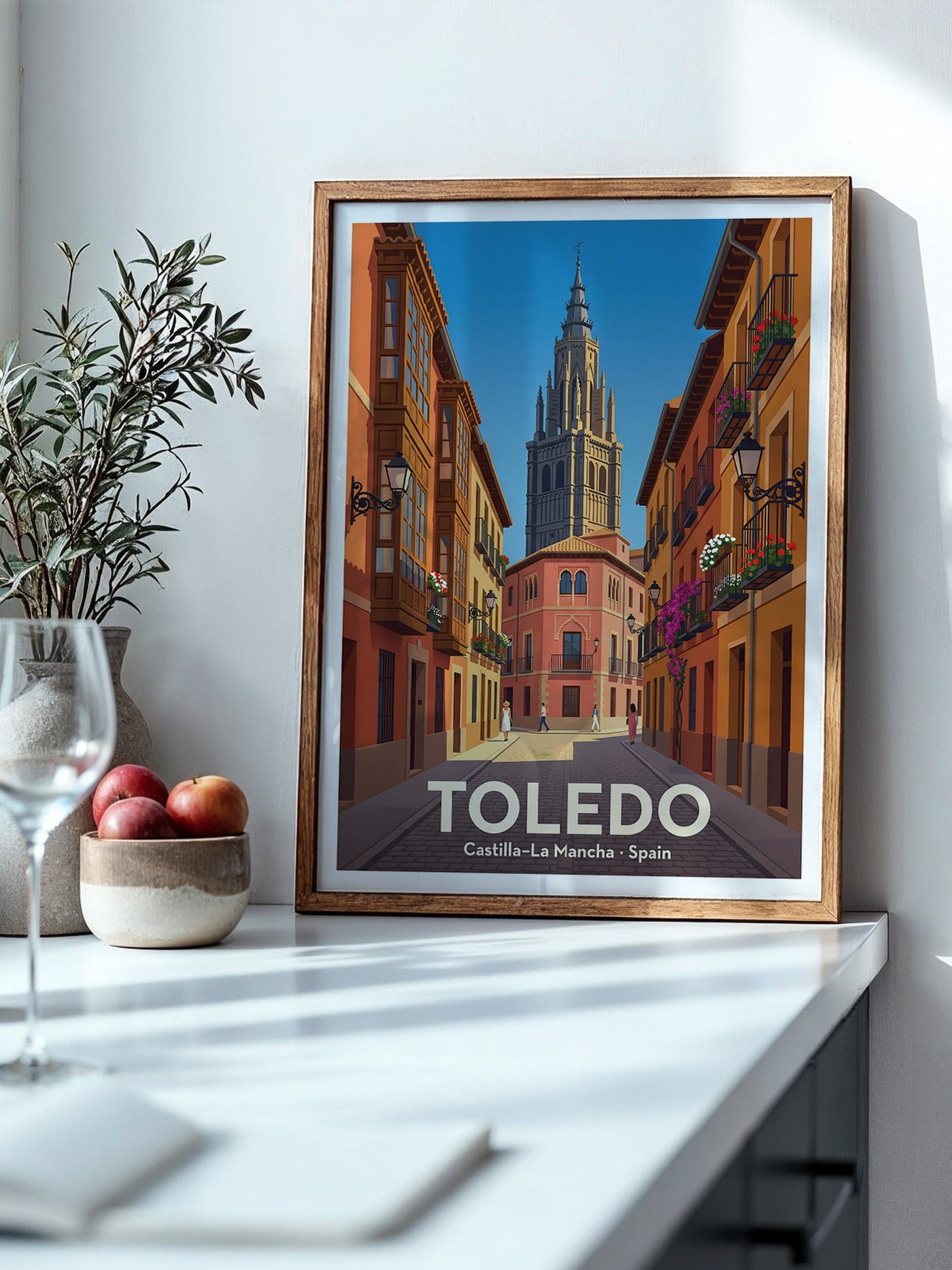 Toledo Stadtgasse Pastellfarben
