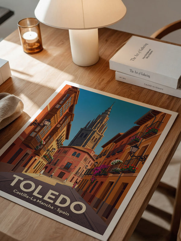 Toledo Stadtgasse Pastellfarben