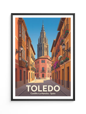 Toledo Stadtgasse Pastellfarben
