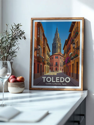 Toledo Stadtgasse Pastellfarben