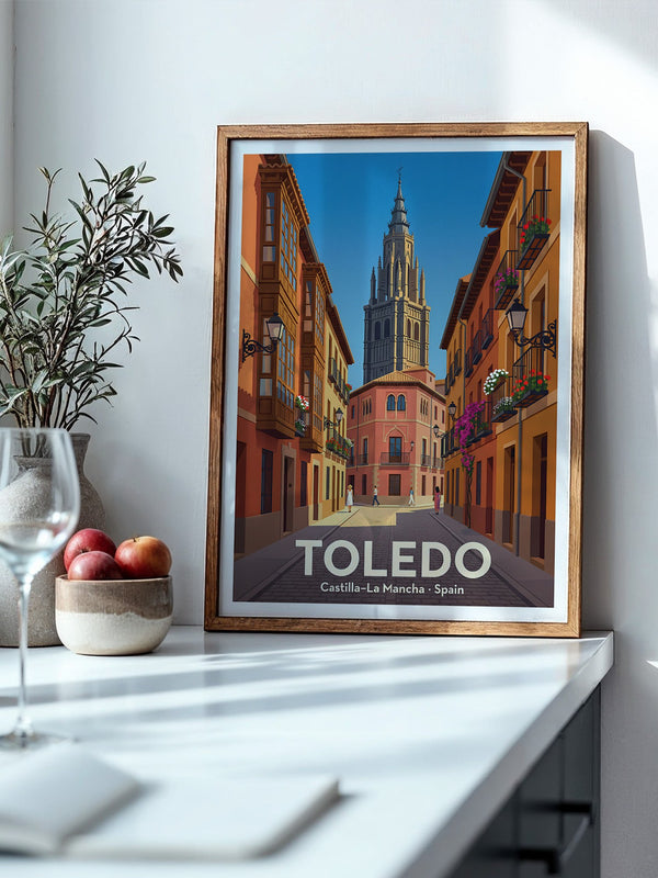 Toledo Stadtgasse Pastellfarben