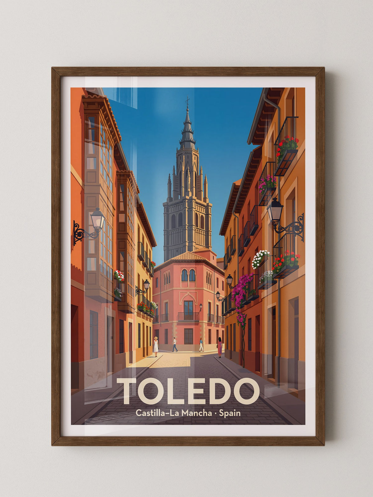 Toledo Stadtgasse Pastellfarben