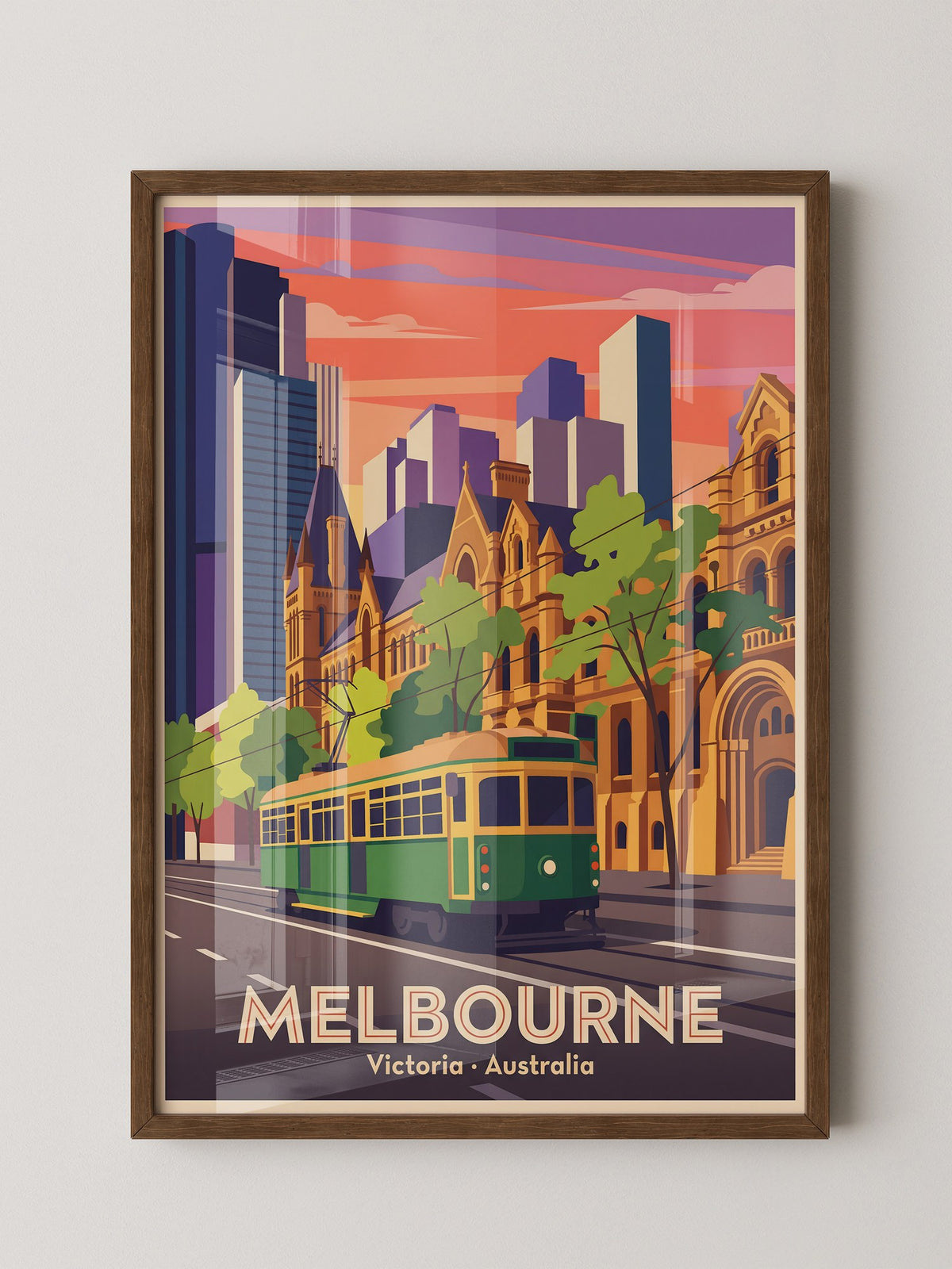 Melbourne Stadtbild Retro Tram
