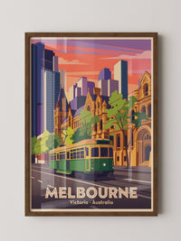 Melbourne Stadtbild Retro Tram