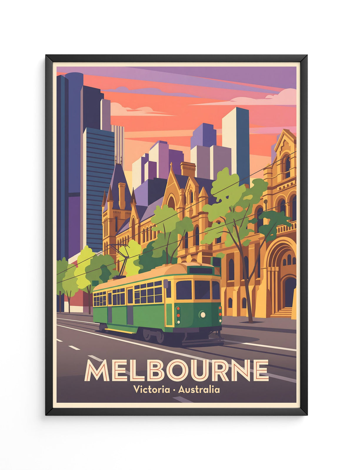 Melbourne Stadtbild Retro Tram