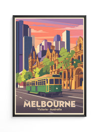 Melbourne Stadtbild Retro Tram