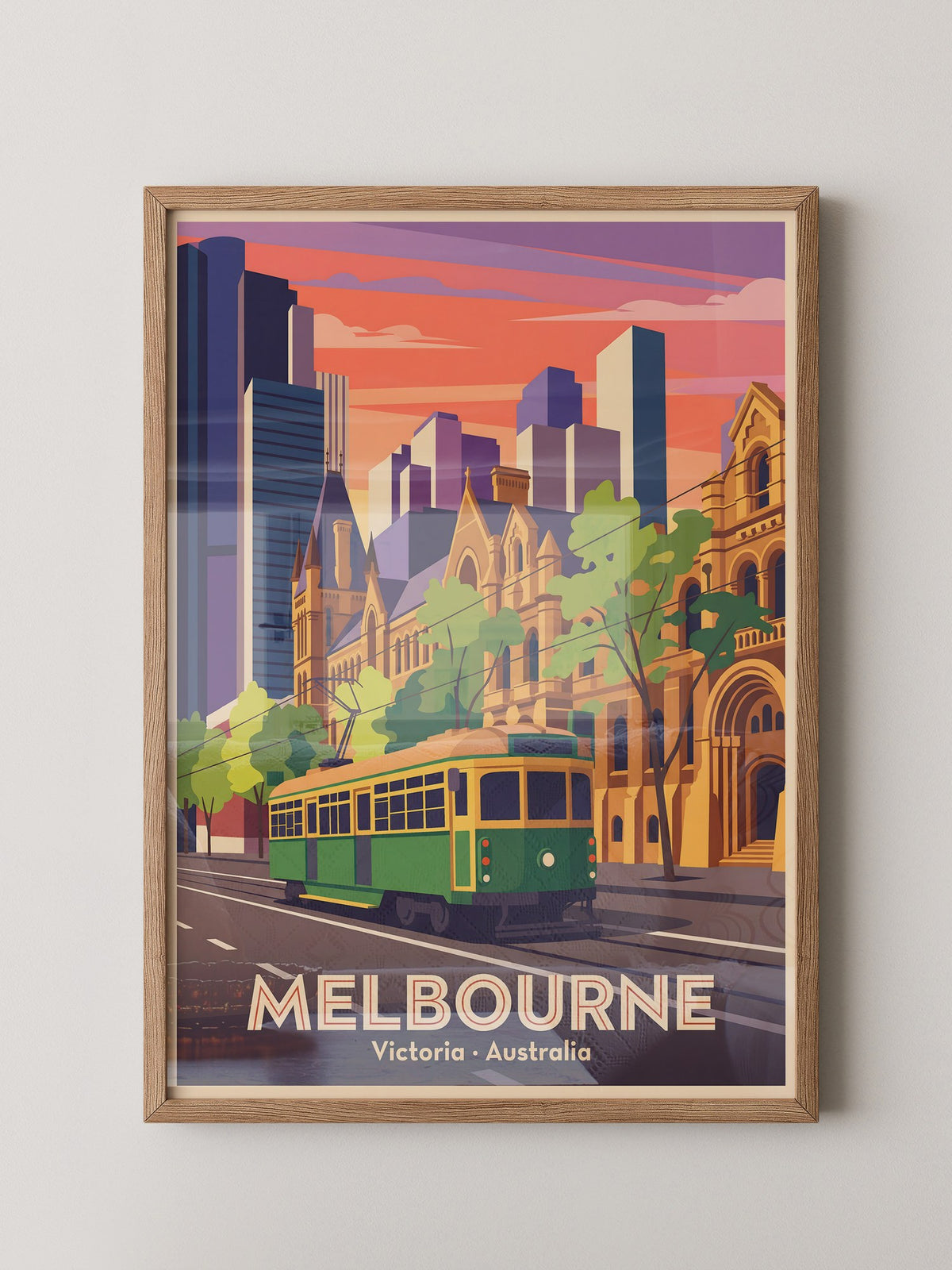 Melbourne Stadtbild Retro Tram