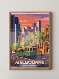 Melbourne Stadtbild Retro Tram