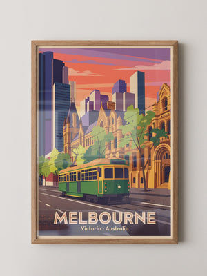 Melbourne Stadtbild Retro Tram