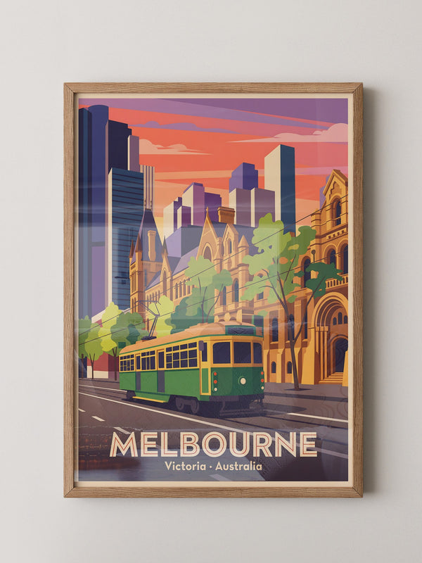 Melbourne Stadtbild Retro Tram
