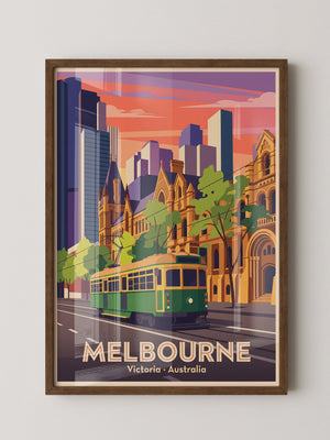 Melbourne Stadtbild Retro Tram