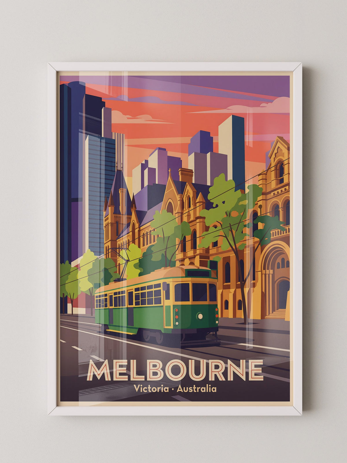 Melbourne Stadtbild Retro Tram