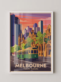 Melbourne Stadtbild Retro Tram