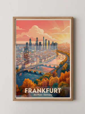 Frankfurt Skyline Sonnenuntergang