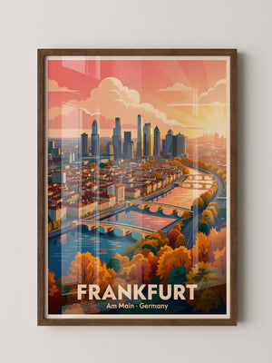Frankfurt Skyline Sonnenuntergang