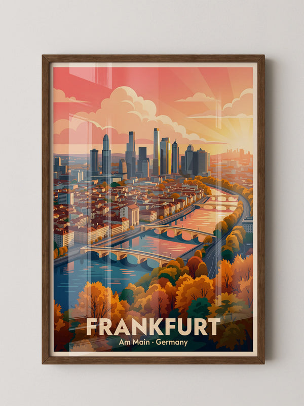 Frankfurt Skyline Sonnenuntergang