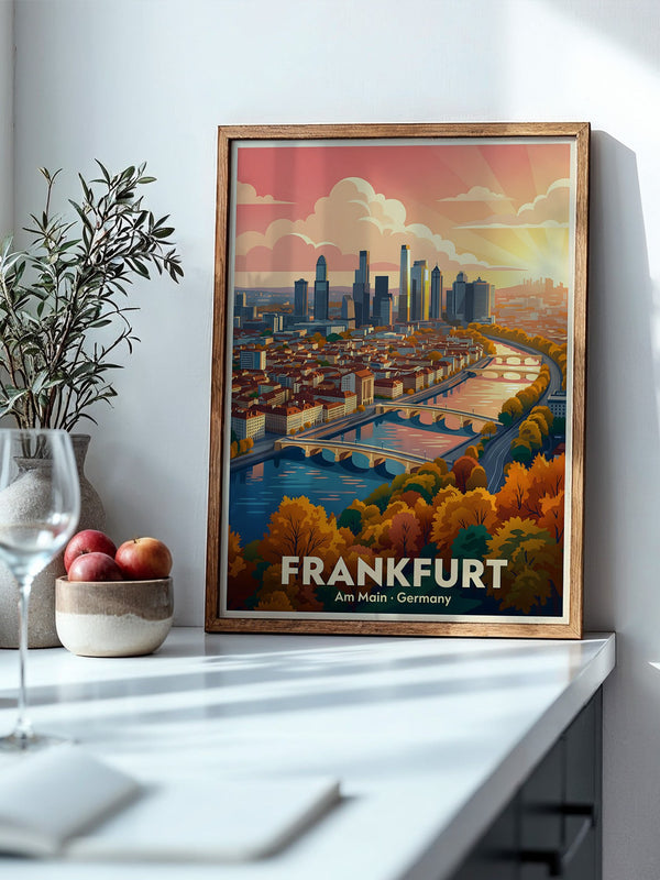 Frankfurt Skyline Sonnenuntergang