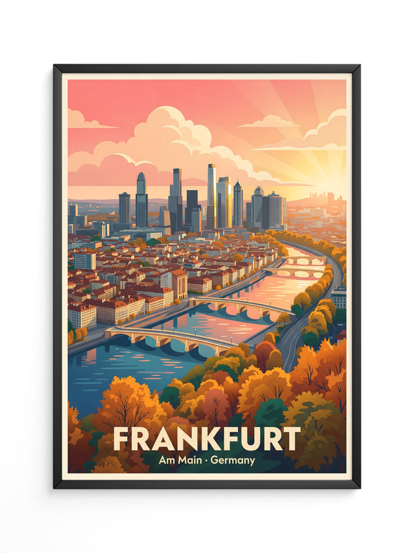 Frankfurt Skyline Sonnenuntergang