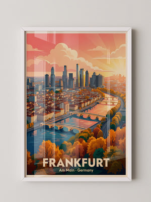 Frankfurt Skyline Sonnenuntergang