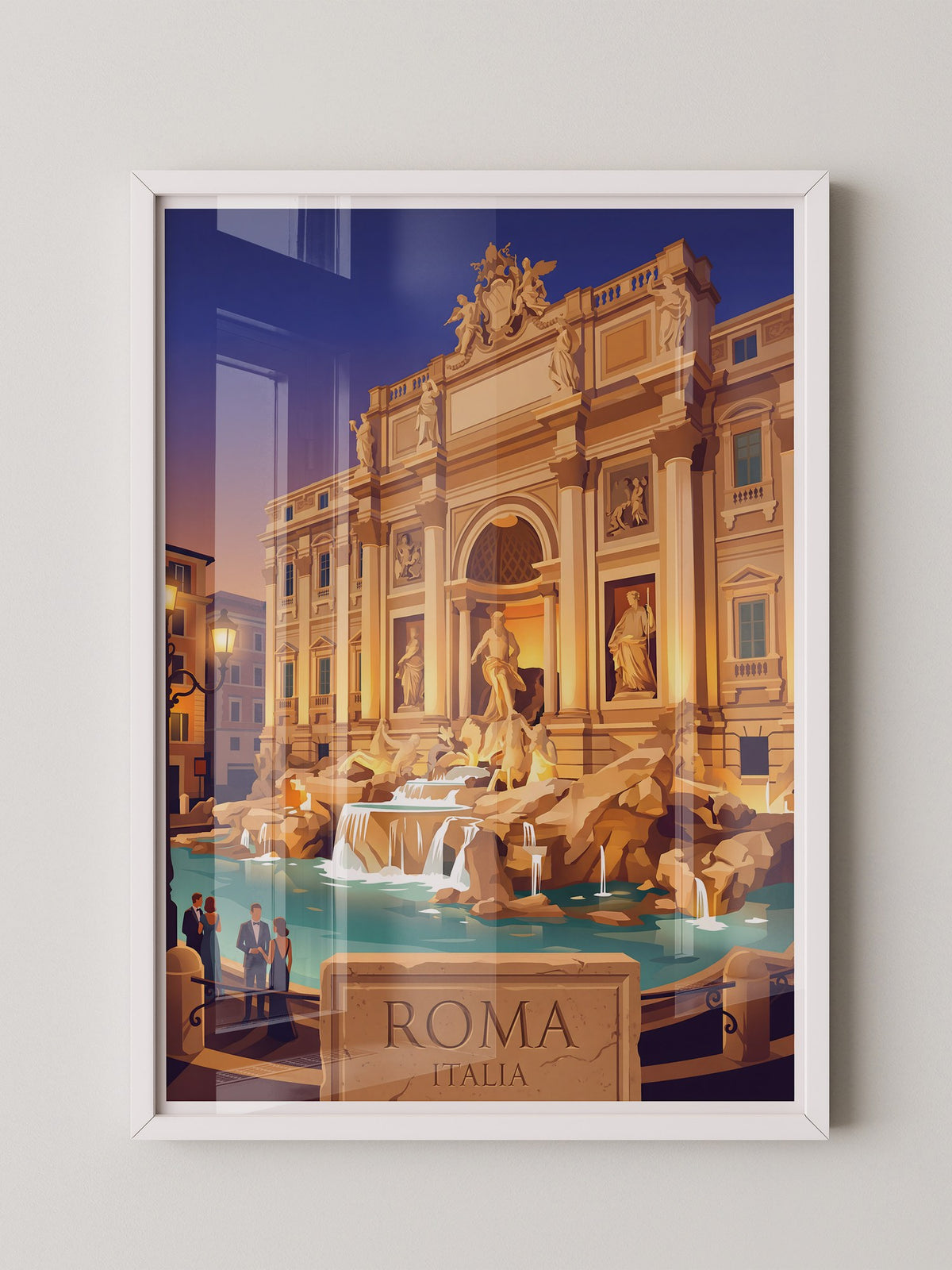 Trevi Brunnen Abendstimmung