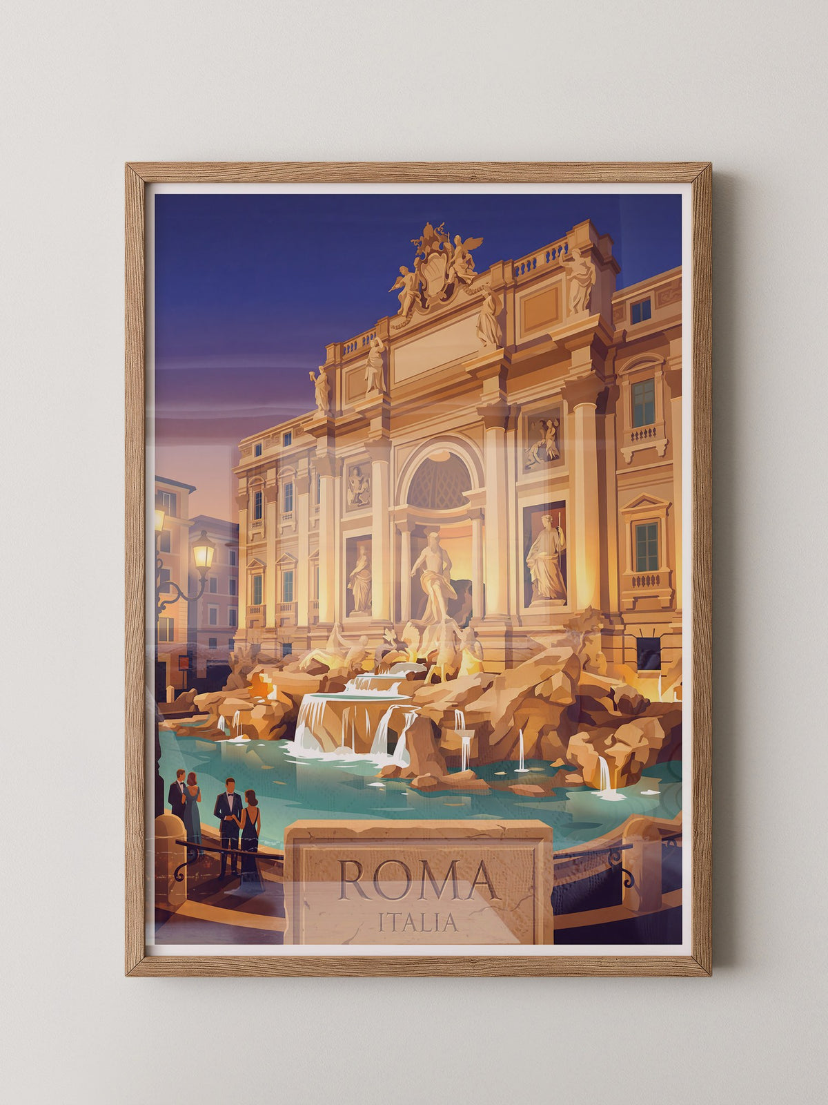 Trevi Brunnen Abendstimmung