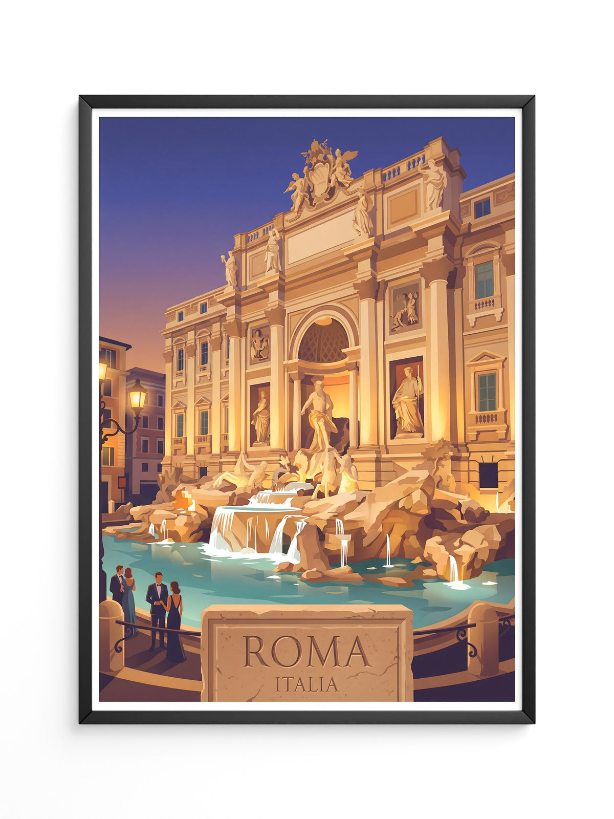 Trevi Brunnen Abendstimmung
