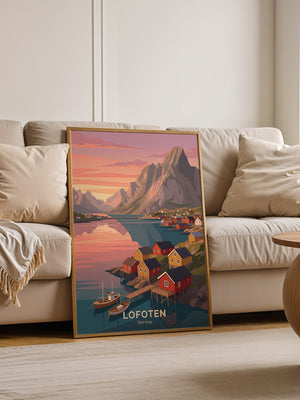 Lofoten Landschaft Pastellfarben