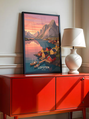 Lofoten Landschaft Pastellfarben