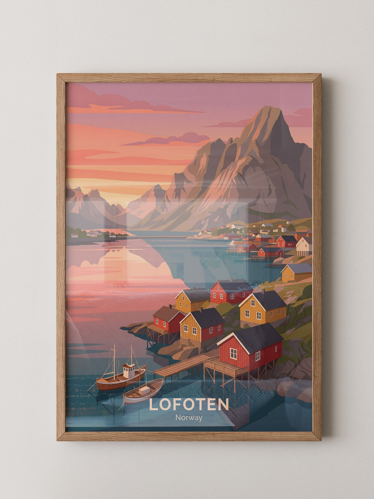 Lofoten Landschaft Pastellfarben