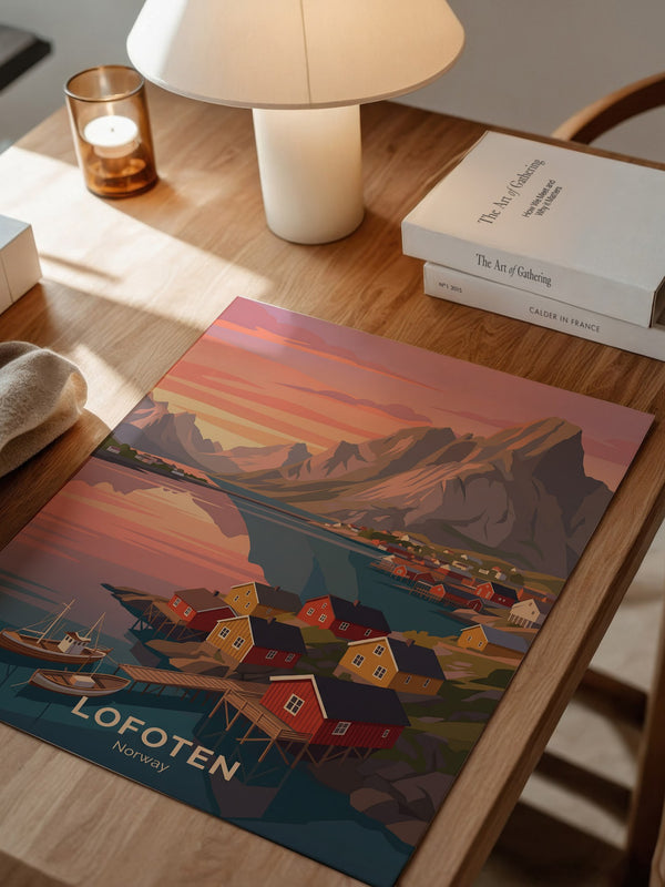 Lofoten Landschaft Pastellfarben