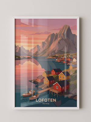 Lofoten Landschaft Pastellfarben