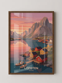 Lofoten Landschaft Pastellfarben